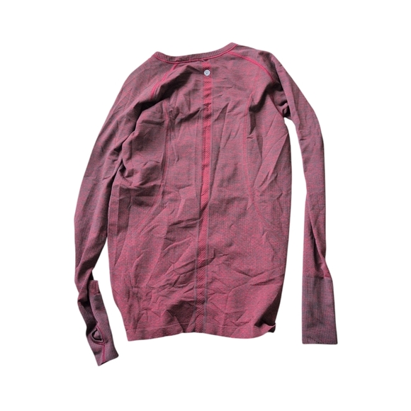 Lululemon Swiftly Tech Long Sleeve Crew Lulu Red / Black - Picture 6 of 6
